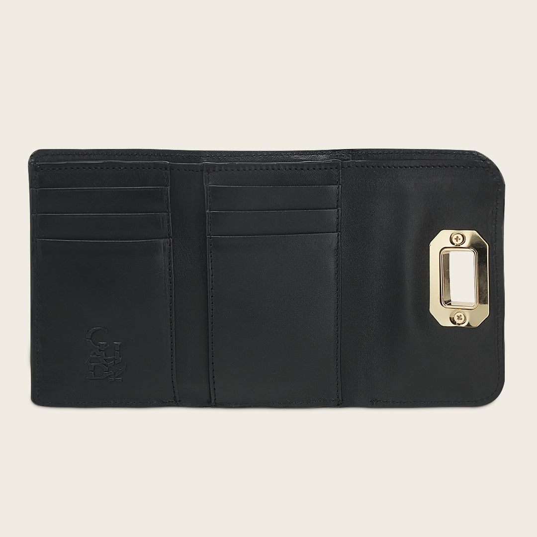 Cartera en piel genuina de alligator para dama