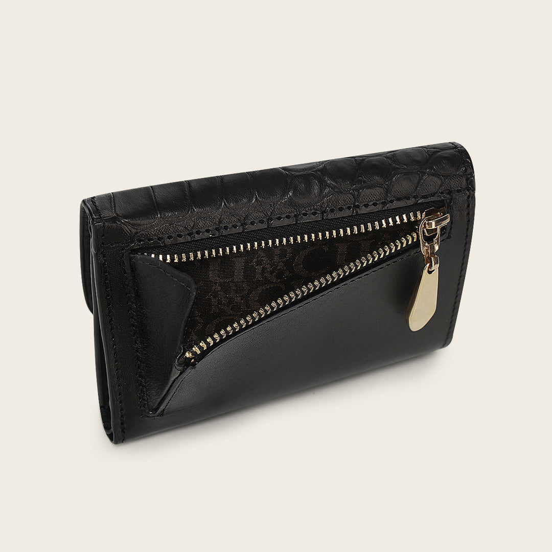 Cartera en piel genuina de alligator para dama