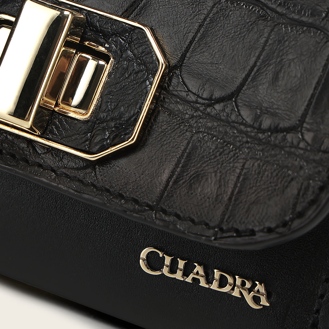 Cartera en piel genuina de alligator para dama