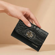 Cartera en piel genuina de alligator para dama