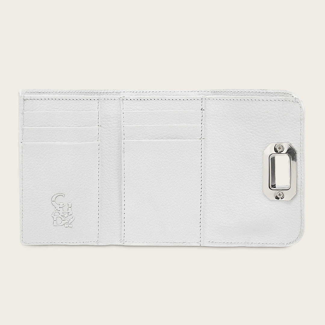 Cartera en piel genuina de pitón para dama