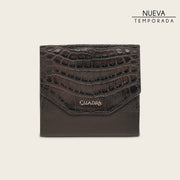 Cartera en piel genuina de alligator para dama