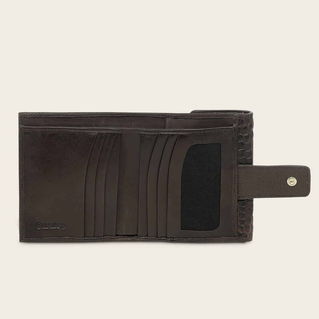 Cartera en piel genuina de alligator para dama