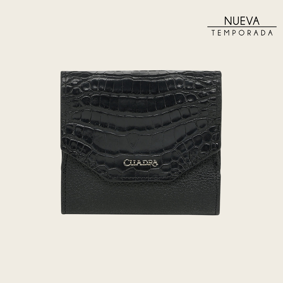 Cartera en piel genuina de alligator para dama