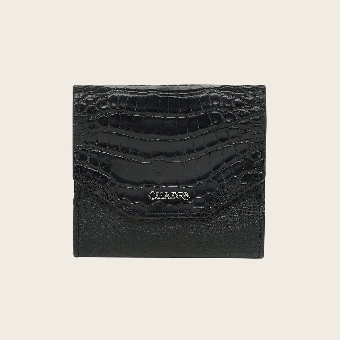 Cartera en piel genuina de alligator para dama