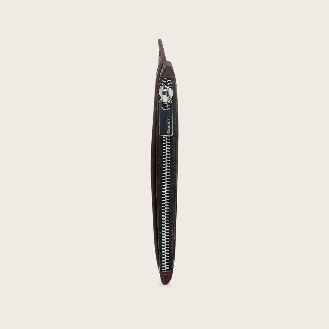Tarjetero en piel genuina de pitón para dama