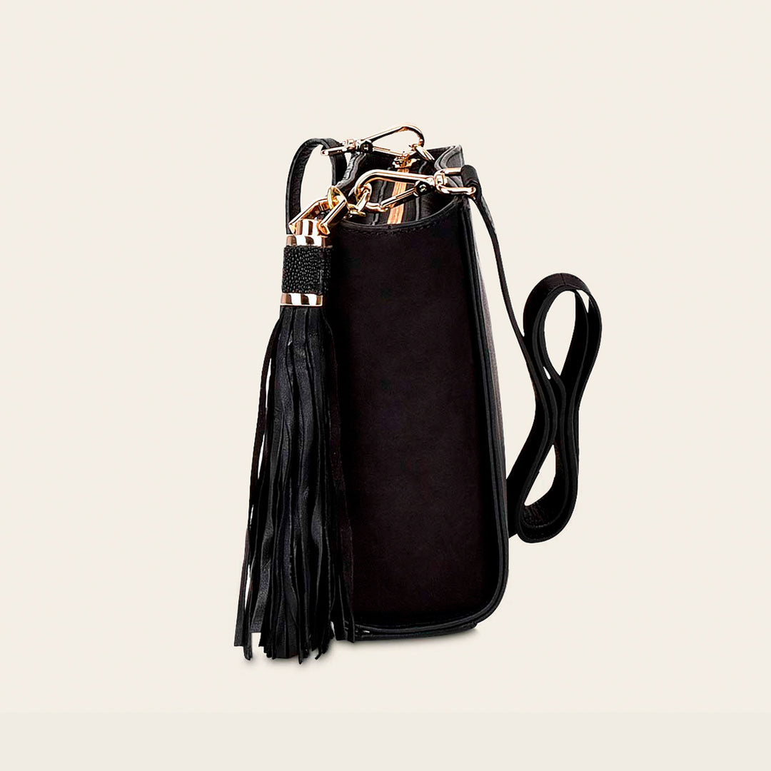 Crossbody en piel genuina de mantarraya para dama