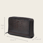 Documentera en piel genuina de alligator para caballero Bolsos y Maletas 