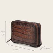 Documentera en piel genuina de alligator para caballero Bolsos y Maletas 