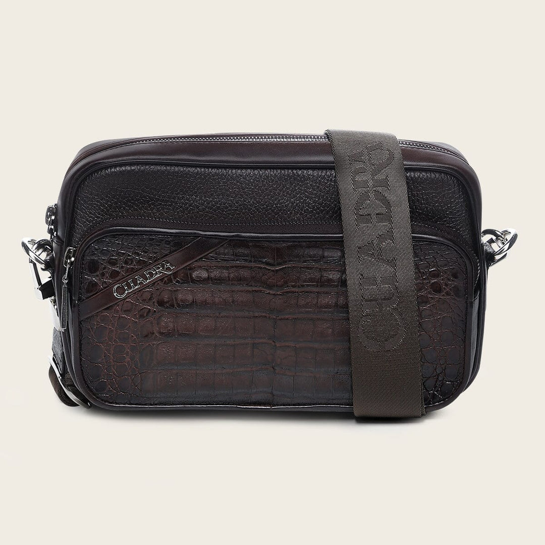 Bandolera en piel genuina de fuscus para caballero Bolsos y Maletas 