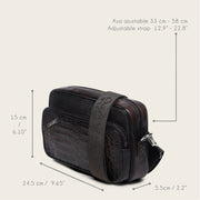 Bandolera en piel genuina de fuscus para caballero Bolsos y Maletas 