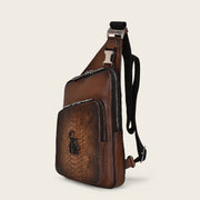 Bandolera en piel genuina de pitón para caballero Bolsos y Maletas 