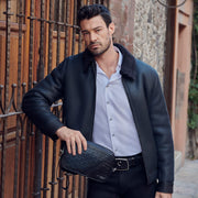 Documentera en piel genuina de fuscus para caballero Bolsos y Maletas 