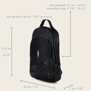 Mochila en piel genuina de mantarraya para caballero Bolsos y Maletas 