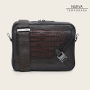 Bandolera en piel genuina de fuscus para caballero Bolsos y Maletas 