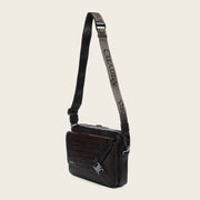 Bandolera en piel genuina de fuscus para caballero Bolsos y Maletas 