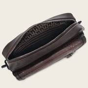 Bandolera en piel genuina de fuscus para caballero Bolsos y Maletas 