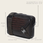 Bandolera en piel genuina de fuscus para caballero Bolsos y Maletas 