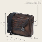 Bandolera en piel genuina para caballero Bolsos y Maletas 