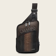 Bandolera en piel genuina de pitón para caballero Bolsos y Maletas 
