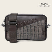 Bandolera en piel genuina de alligator para caballero Bolsos y Maletas 