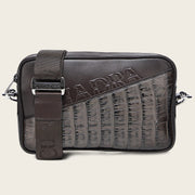 Bandolera en piel genuina de alligator para caballero Bolsos y Maletas 