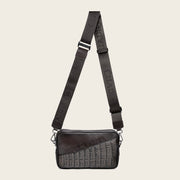 Bandolera en piel genuina de alligator para caballero Bolsos y Maletas 