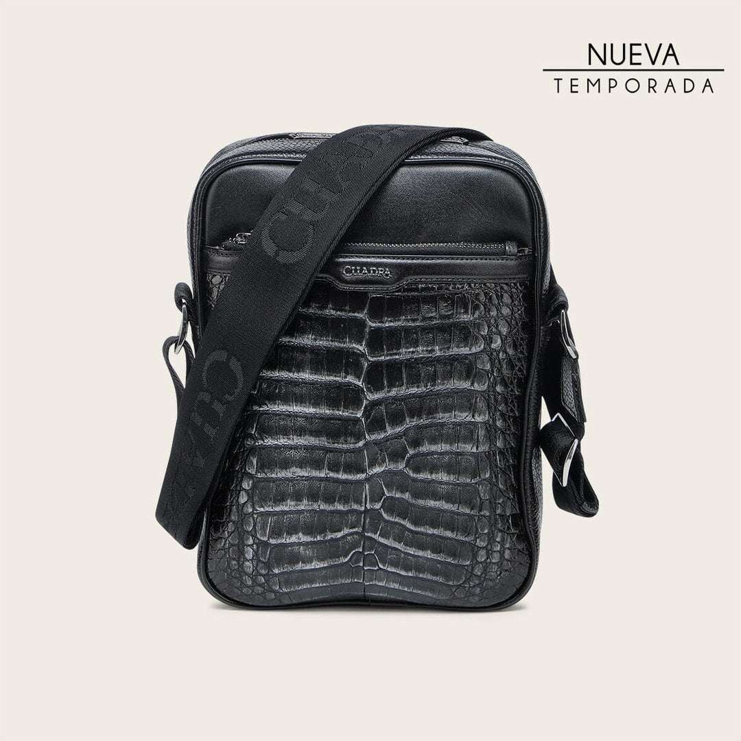 Bandolera en piel genuina de fuscus para caballero Bolsos y Maletas 