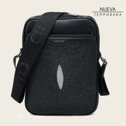 Bandolera en piel genuina de mantarraya para caballero Bolsos y Maletas 