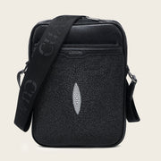 Bandolera en piel genuina de mantarraya para caballero Bolsos y Maletas 