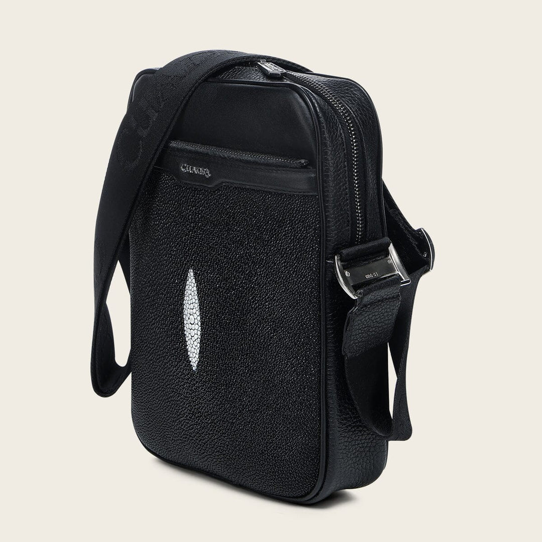 Bandolera en piel genuina de mantarraya para caballero Bolsos y Maletas 