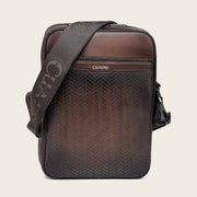 Bandolera en piel genuina para caballero Bolsos y Maletas 