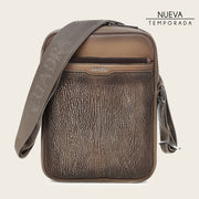 Bandolera en piel genuina de tiburón para caballero