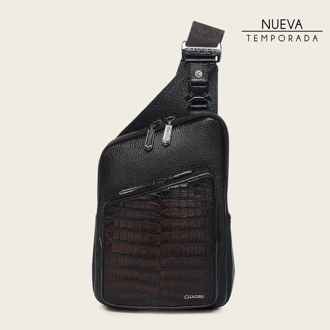 Bandolera en piel genuina de fuscus para caballero Bolsos y Maletas 