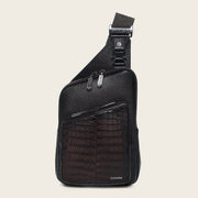 Bandolera en piel genuina de fuscus para caballero Bolsos y Maletas 