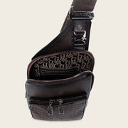 Bandolera en piel genuina de fuscus para caballero Bolsos y Maletas 