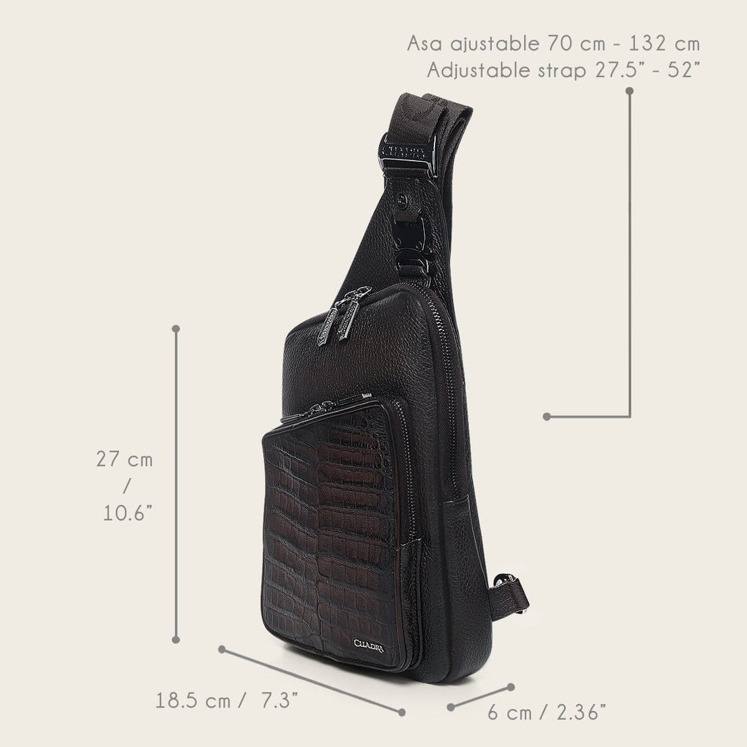 Bandolera en piel genuina de fuscus para caballero Bolsos y Maletas 