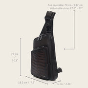 Bandolera en piel genuina de fuscus para caballero Bolsos y Maletas 