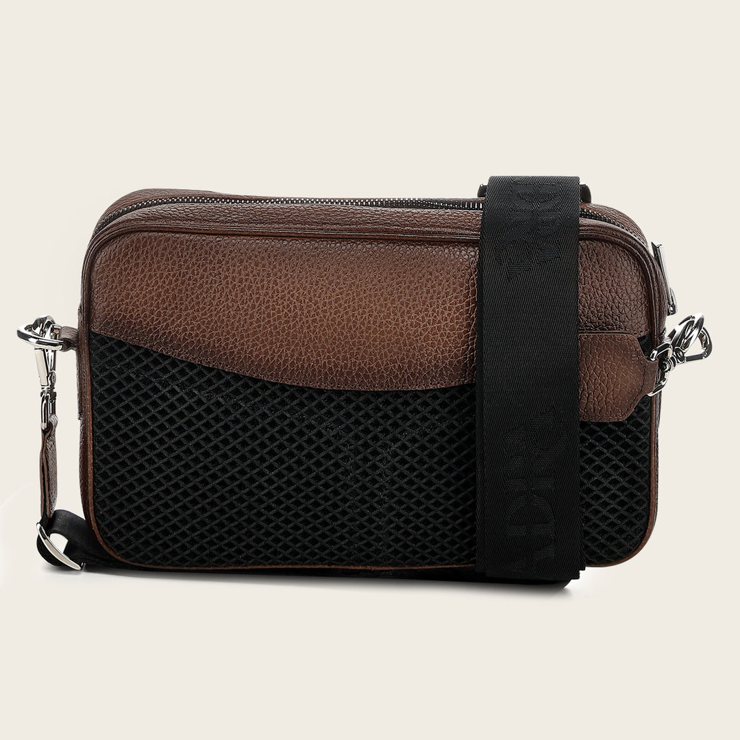 Documentera en piel genuina de fuscus para caballero