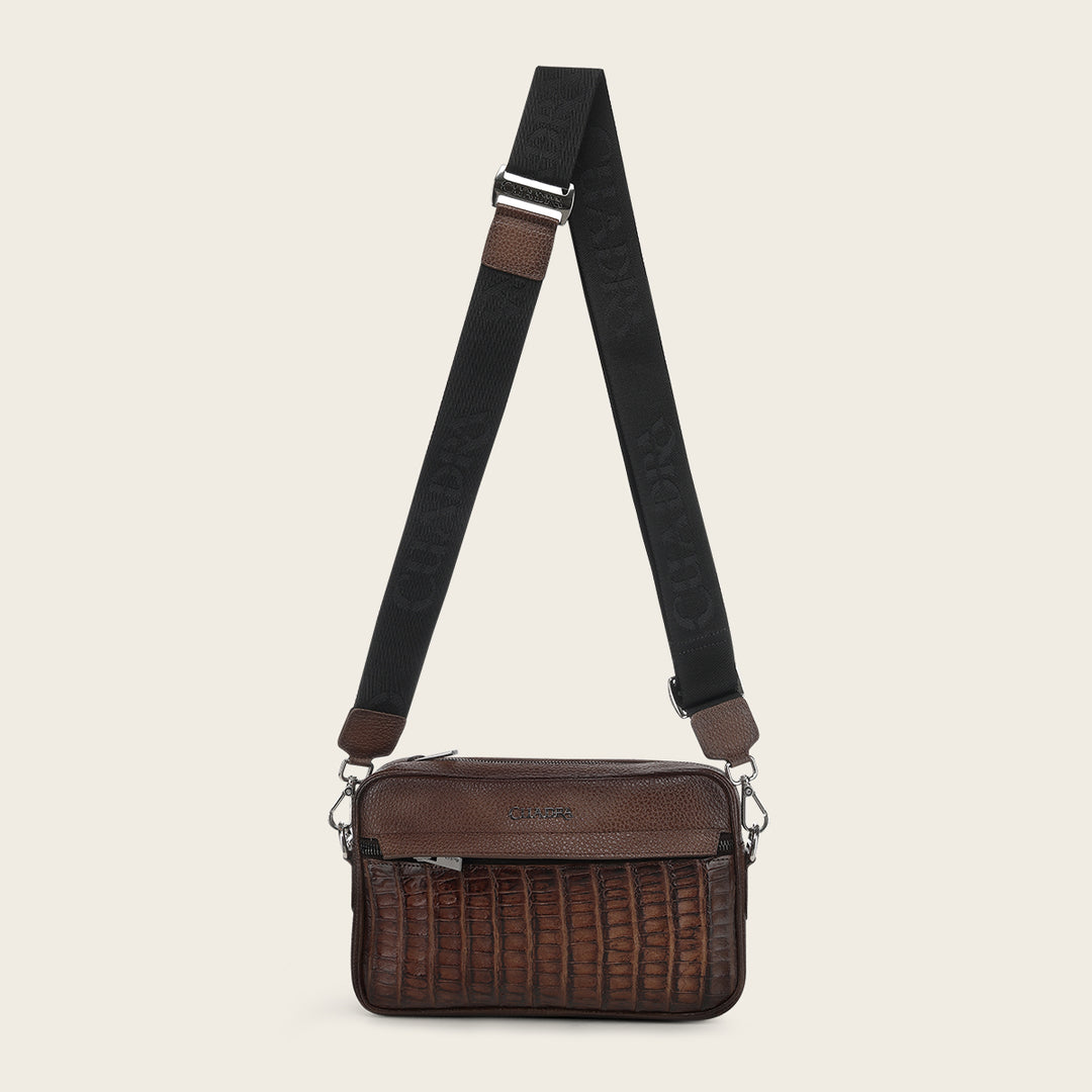 Documentera en piel genuina de fuscus para caballero