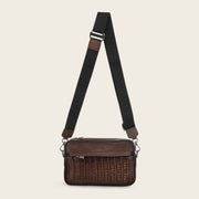 Documentera en piel genuina de fuscus para caballero