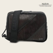 Bandolera en piel genuina de elefante para caballero