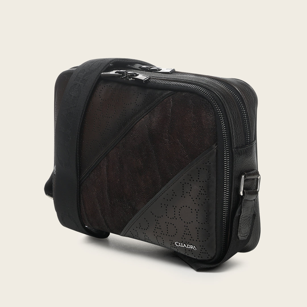 Bandolera en piel genuina de elefante para caballero