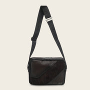 Bandolera en piel genuina de elefante para caballero