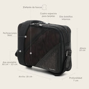 Bandolera en piel genuina de elefante para caballero