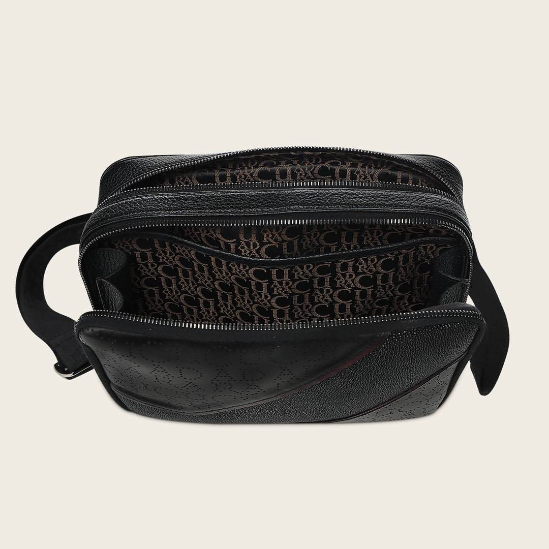 Bandolera en piel genuina de mantarraya para caballero