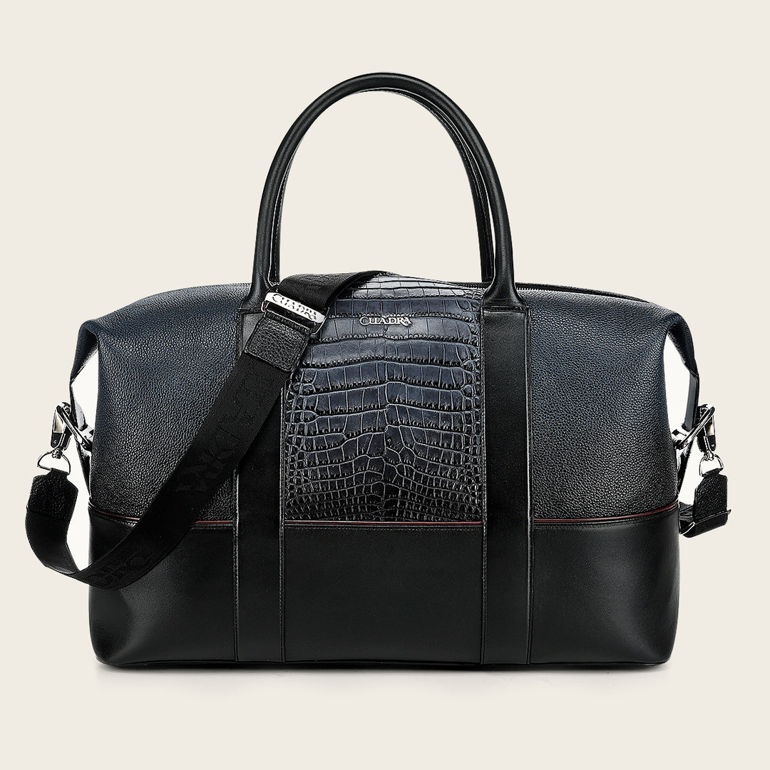 Maleta en piel genuina de alligátor para caballero
