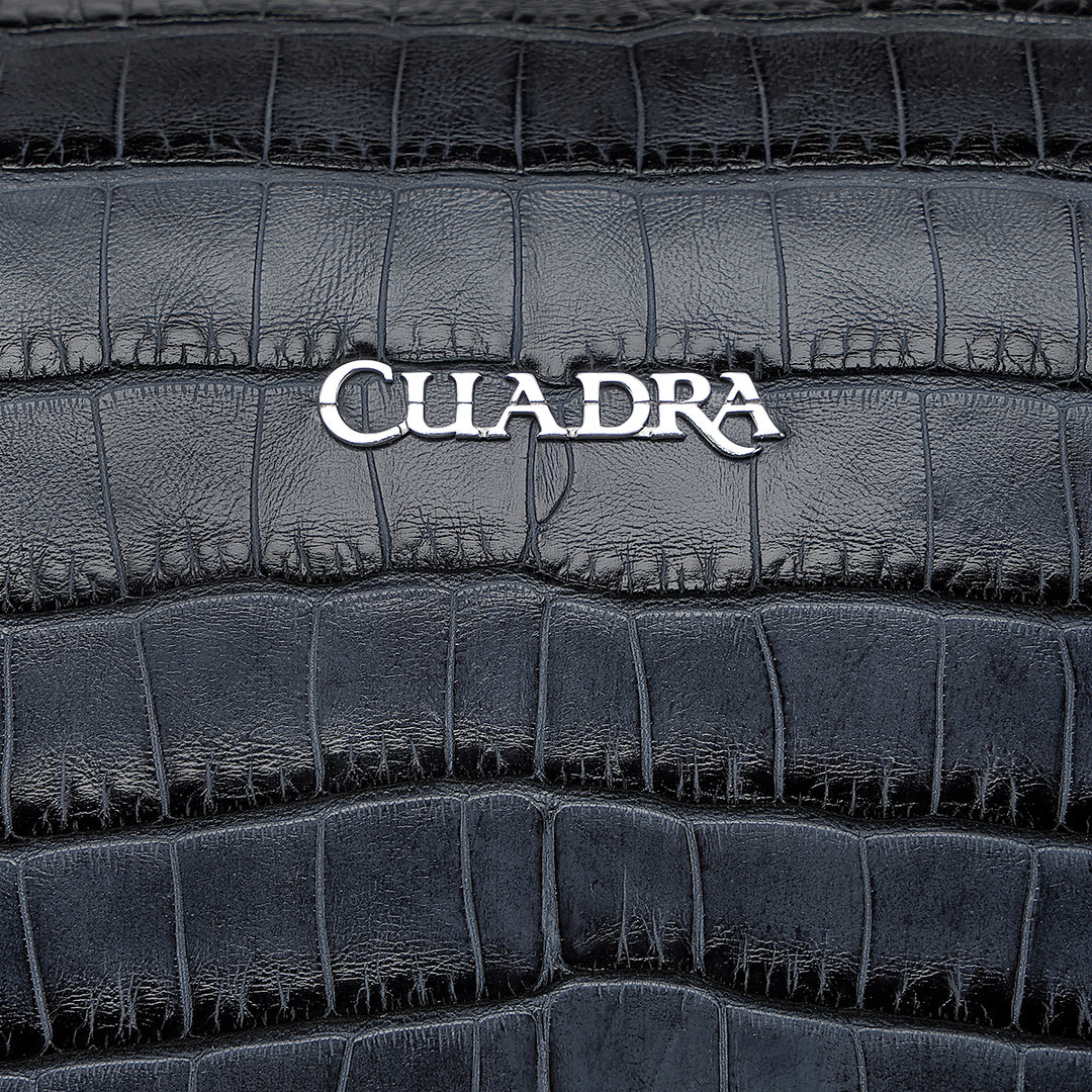 Maleta en piel genuina de alligátor para caballero