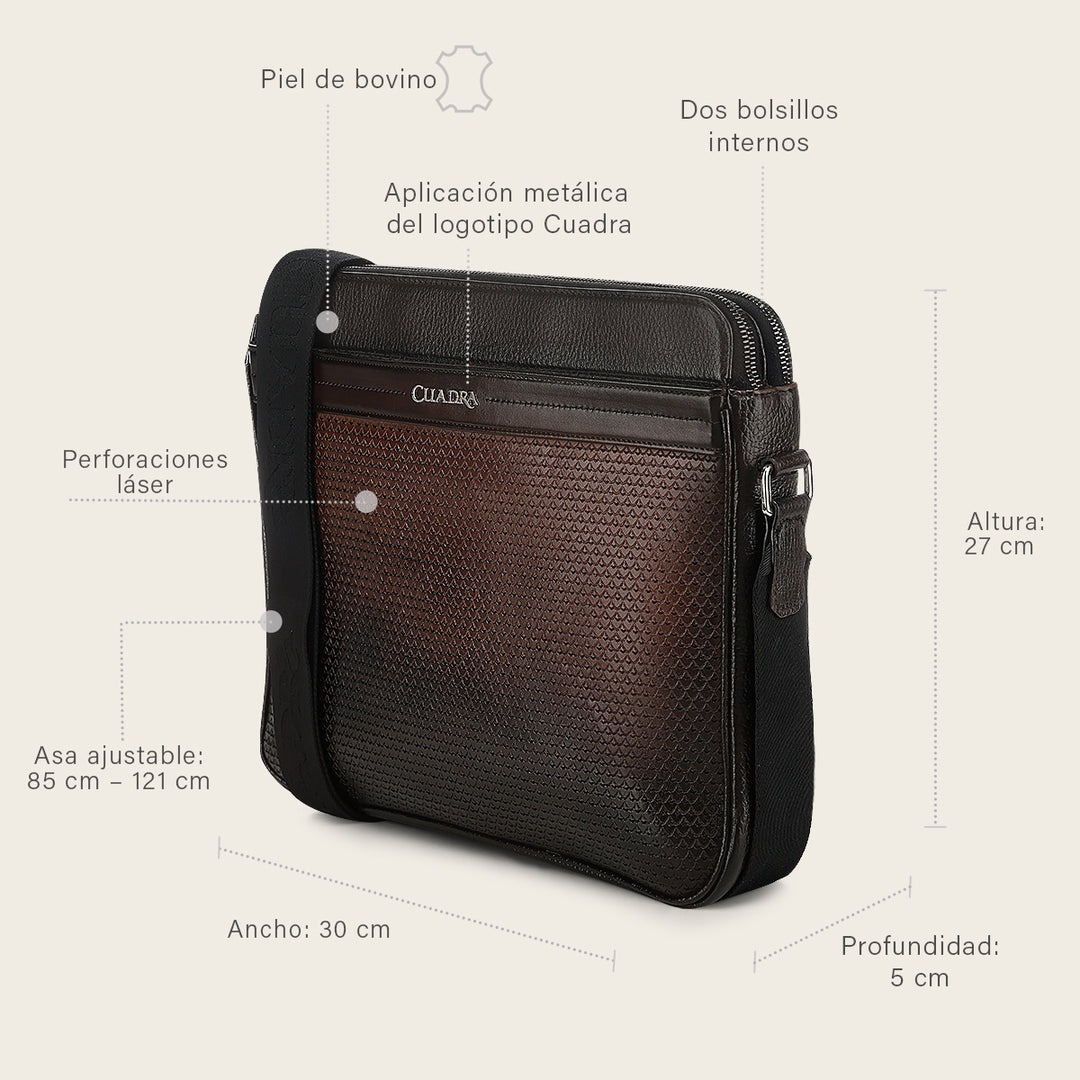Porta Ipad en piel genuina para caballero