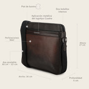 Porta Ipad en piel genuina para caballero